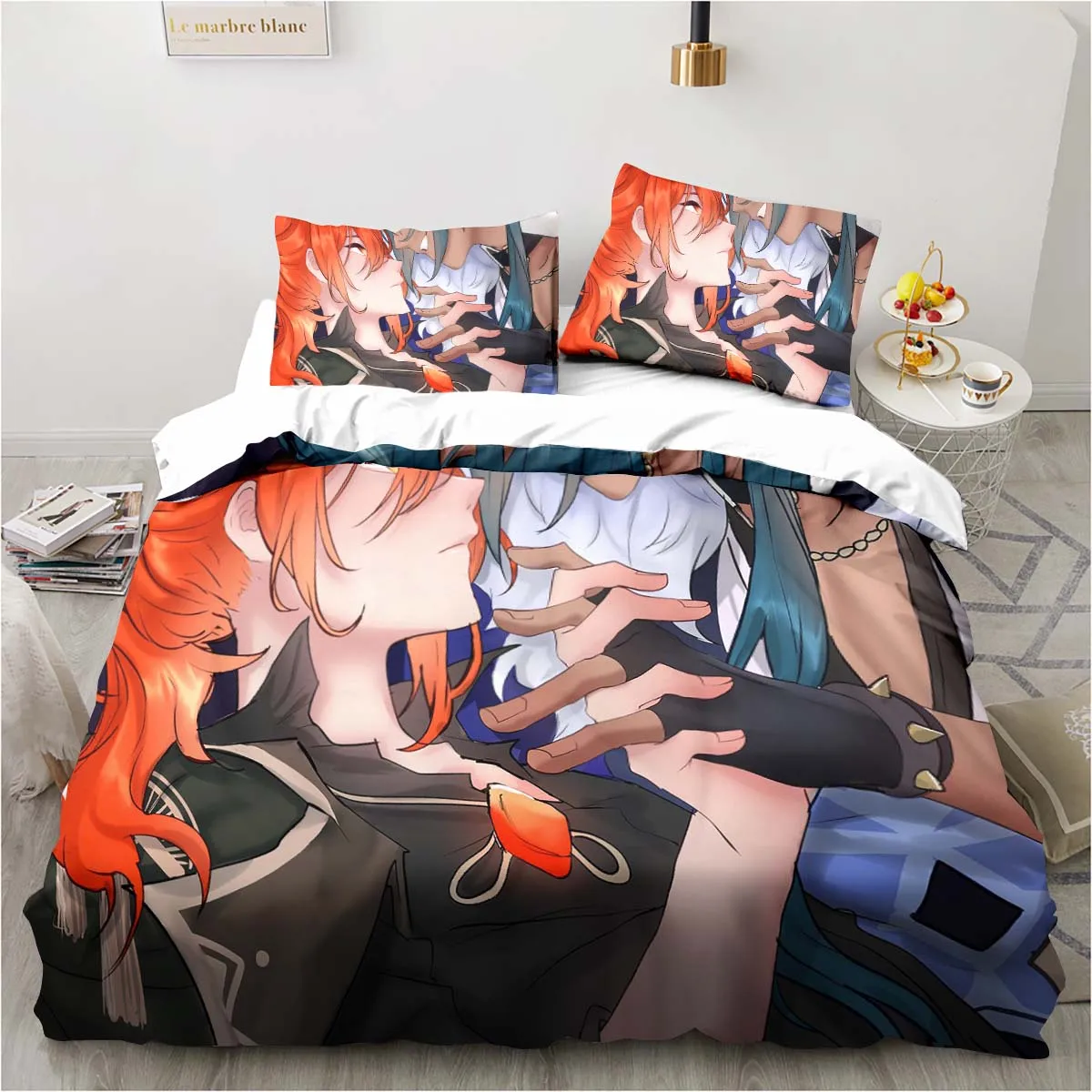 Linen Duvet Cover - Cartoon Anime Genshin Impact Gioco Set