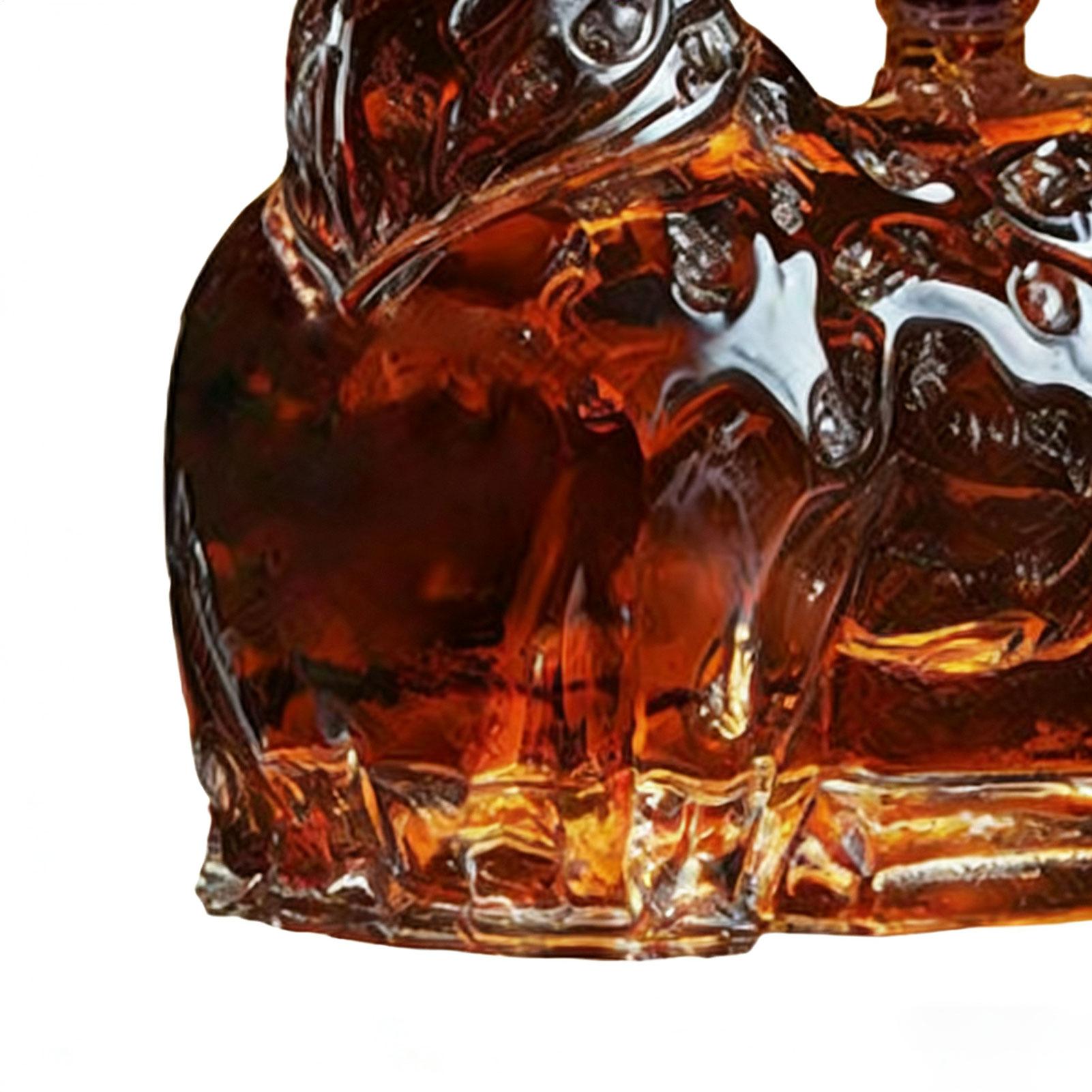 Glass Decanter Whiskey - Decanter per alcol Divertente cervo Vetro