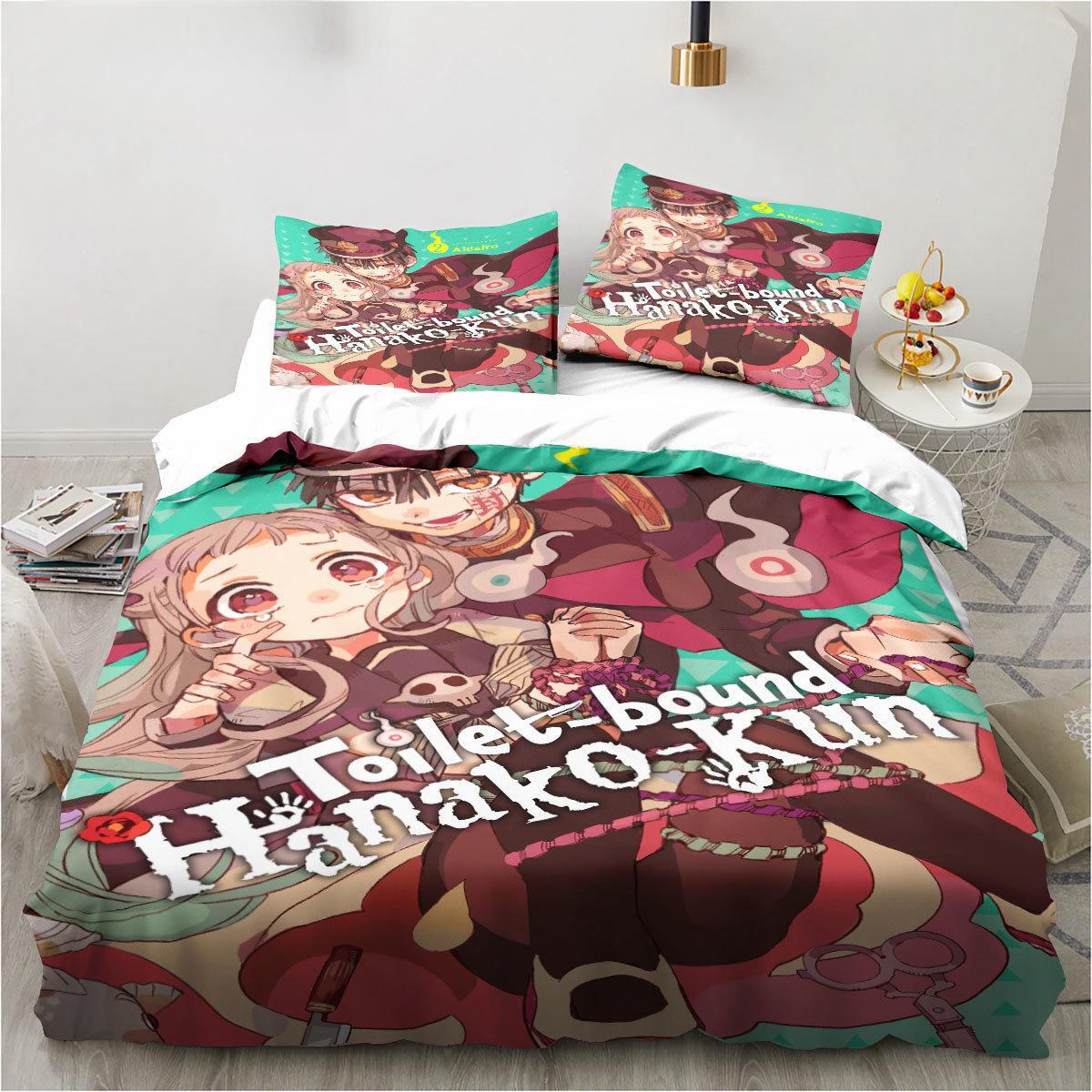 Linen Duvet Cover - Anime Toilet-Bound Hanako-kun 3D stampato 2/3