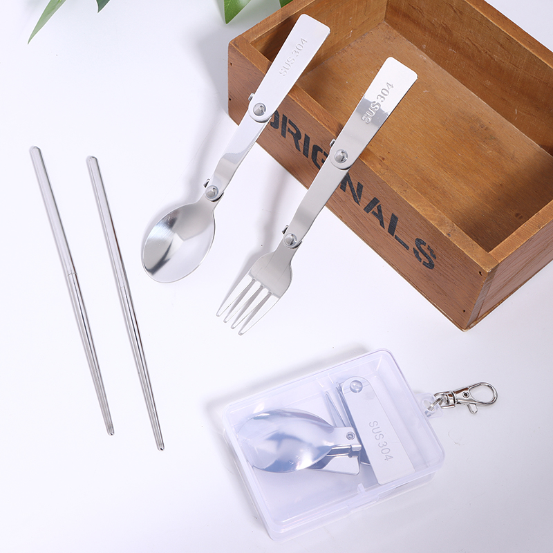 Bamboo Cutlery Set - Set di posate da esterno portatili